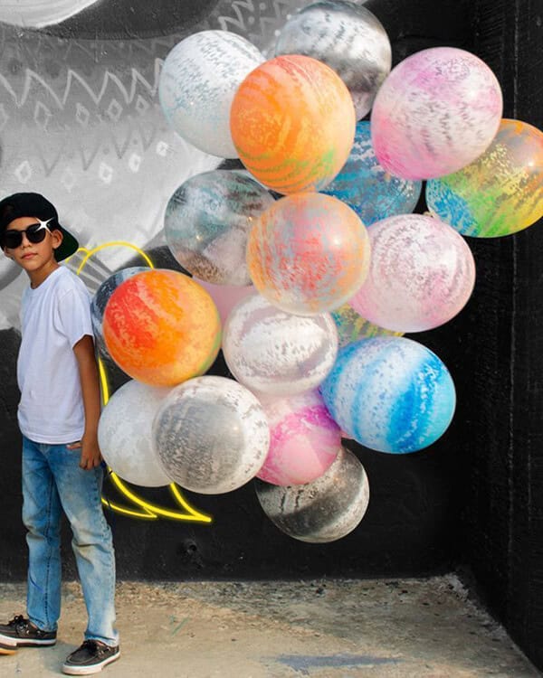 164267_Шар_(12_30_см)_Граффити_Мраморный_узор_Прозрачный_(390)_кристалл_25_шт_1