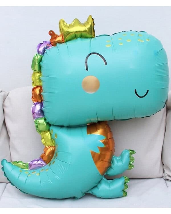 15571_Шар_(32_81_см)_Фигура_Динозаврик_в_короне_Светло-зеленый_1_шт_2