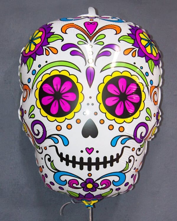 35183WE_Шар_(27_69_см)_Фигура_Череп_Калавера_Белый_1_шт_2